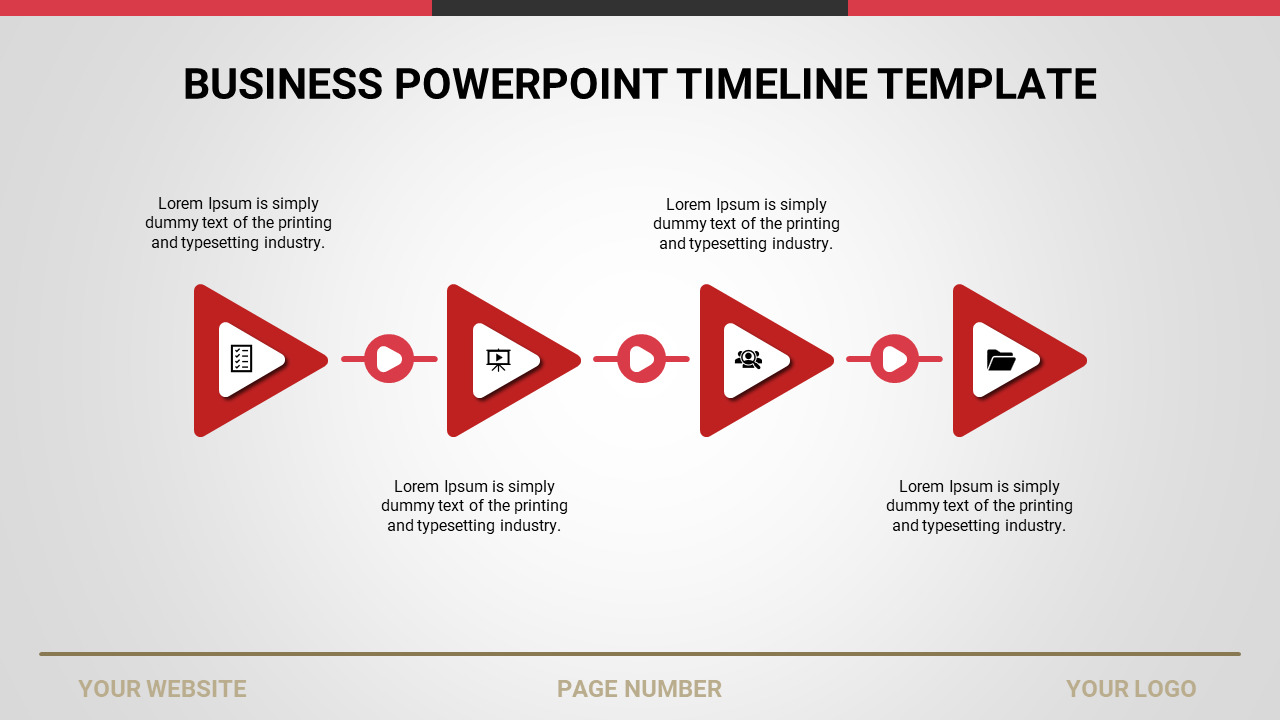 powerpoint timeline template-4-Red
